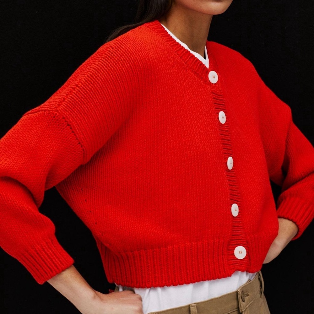 Babaa No 14 Cardigan in Summer Flame